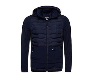 Superdry HYBRID HOODED DOWN JACKET, DOUDOUNE À CAPUCHE HYBRIDE Pour des hommes, Eclipse Navy, Large