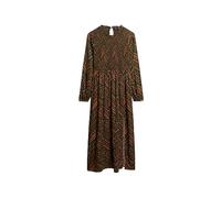 SUPERDRY Imprimé Ls Smocked Maxi Dress Robe, Chevron Floral Print, 38 Femme