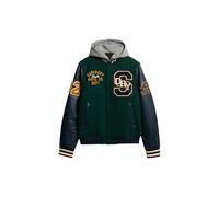 Superdry Hooded College Patched Bomber Jacket Vert L Homme
