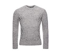 Superdry Jacob Cable Crew Pull, Concrete Twist, M Homme