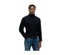 Pull torsadÃ© Ã col roulÃ© Superdry Jacob Bleu S