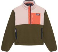 Superdry Khaki Green Colour Block Pull Over Fleece