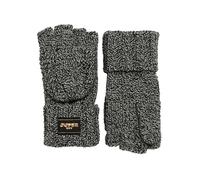 Superdry Knit Gloves Gants, Black Fleck, Taille unique pour femme, Noir chiné, Taille Unique