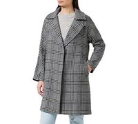 Superdry Koben Wool Coat Manteau, Noir (Black Check Q22), S (Taille Fabricant:10) Femme