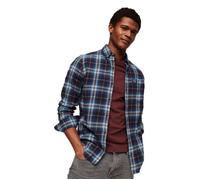 Superdry L-S Cotton Lumberjack Shirt, Drayton Check Navy 2, L Homme M