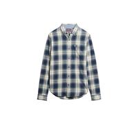 Superdry L/S Cotton Lumberjack Shirt Tricot, Bleu (Cedar Check Navy), M Homme