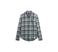 Superdry L/S Cotton Lumberjack Shirt Tricot, Canyon Check Light Grey, XXL Homme