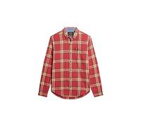 Superdry L/S Cotton Lumberjack Shirt Tricot, Rouge (Drayton Check Red), S Homme