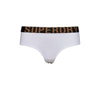 Superdry Large Logo Hipster Brief Culottes, Blanc/doré, S Femme