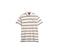 Superdry Polo Lightweight Stripe – léger, à manches courtes, à rayures – Blanc L Homme