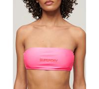 Superdry Logo Bandeau Bikini Top Rose M Femme