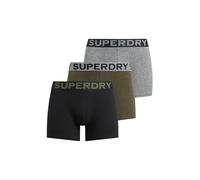 Superdry Lot de 3 Boxers pour Homme, Asphalte moucheté/Kaki d'hiver moucheté/Noir, M