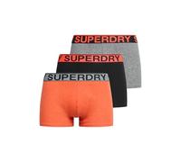 Superdry Lot de 3 boxers pour homme, Karst Mega Noir/Noir/Orange vif chiné, XXL