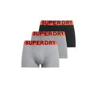 Superdry Lot de 3 boxers pour homme, Sport Gris Feeder / Noir Rayé / Noir, L