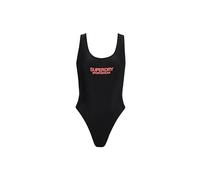 Superdry Maillot de bain élastique pour femme avec décolleté plongeant dans le dos, Noir , L