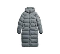 Superdry Manteau long matelassé en microfibre pour femme, Bois d'ébène, 42