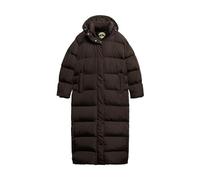 Superdry Maxi Hooded Puffer Coat Veste pour femme, Marron café, 38