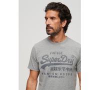 Superdry Men's Classic Heritage Regular Fit T-Shirt Gris cendré Petit Male