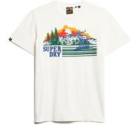 Superdry Men's Outdoor Graphic Stripe Regular Fit T-Shirt Wintr Blanc Grand Male