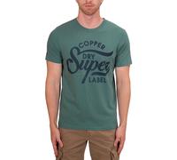 T-shirt Superdry Copper Label Script à manches courtes bleu. - S