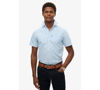 Superdry Men's Short Sleeve Oxford Shirt Bleu clair Grand Male
