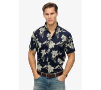Superdry Men's Short-Sleeve Patterned Shirt Noir Grand Male