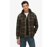 Superdry - Merchant Heavy Checked Shirt - Chemise homme Homestead Ombre Olive Green - S