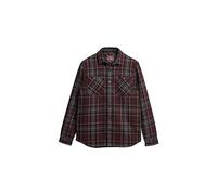 Superdry Merchant Quilted Overshirt R2-L/S Shirt (M), Tableau Marron Chocolat, XL Homme