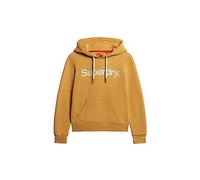 Superdry Metallic Core Logo Hoodie Sweat-Shirt pour Femme, Doré pâle, 38