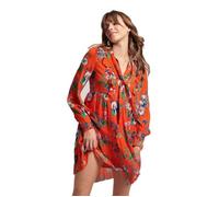 Superdry Mini Dress Studios Off Duty Robe- Bright Pop Floral Flame Red- 38 Femme S