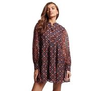 Superdry Mini Robe à Manches Longues, Imprimé Floral géo, 40 Femme