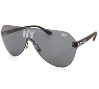 Superdry Monovector Visière Soleil Noir Mat Avec Gris Foncé CAT.3 Lentille 127
