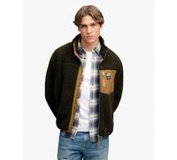 Superdry - Mountain Full Zip Fleece - Polaire homme Surplus Goods Olive / Deep Brown - S