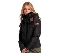 Superdry Mountain Windcheater Veste pour femme, Noir/corail, 34