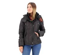 Superdry Mountain Windcheater Veste pour femme, Noir/corail, 36