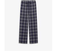 Superdry Navy Cotton Check Elastic Trousers