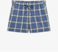 Superdry Navy Green Check Cotton Elastic Shorts Navy Green Check 16