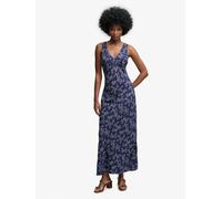 Superdry Navy Heritage V-Neck Maxi Dress Navy EU 42 (UK 14)