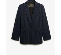 Superdry Navy Pinstripe Boyfriend Blazer