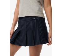 Superdry Navy Pinstripe Pleat Mini Skirt Navy EU 44 (UK 16)