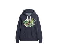 Superdry Neon Travel Graphic Loose Hood M2013571A Eclipse Navy Taille XL, Bleu Marine (Eclipse Navy), XL
