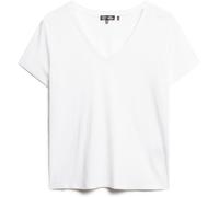 Superdry Optic White Slub Embroidered V-Neck T-Shirt