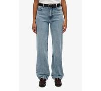 Superdry - Organic Cotton High Rise Wide Leg - Pantalon femme Mid Blue Denim - UK 12