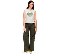 Superdry Pantalon cargo brodé Vert Taille 28 Femme