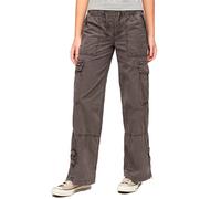 Pantalon cargo taille basse Ã©lastique femme Superdry Vintage Marron 28
