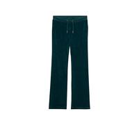 Superdry Pantalon de jogging en velours pour femme avec jambes larges, Vert pin foncé, 40