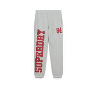 Superdry Pantalon gris clair / rouge sang / noir, Taille 40