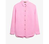 Superdry Pink Boyfriend Casual Linen Shirt Pink EU 44 (UK 16)