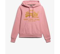 Superdry Pink Embellished Vintage Logo Relaxed Hoodie