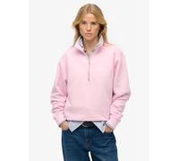 Superdry Pink Essential Logo Embroidery Half Zip Sweatshirt